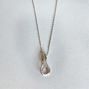 Anhänger in 14 kt Weißgold mit Kette 155137